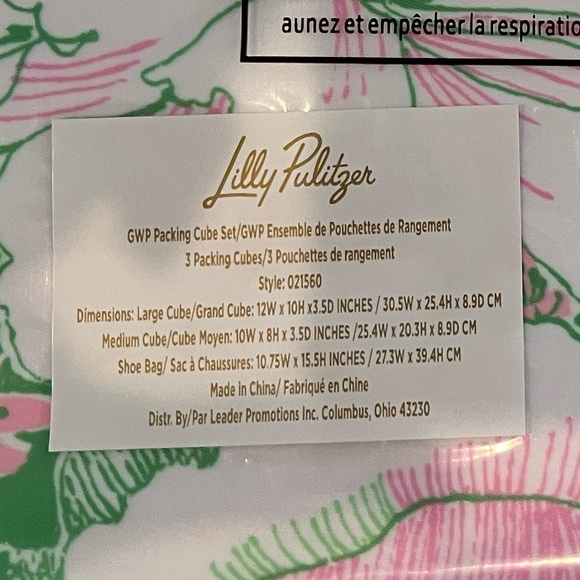 GWP/NWT Lilly Pulitzer Packing Cube Set - Picture 4 of 14